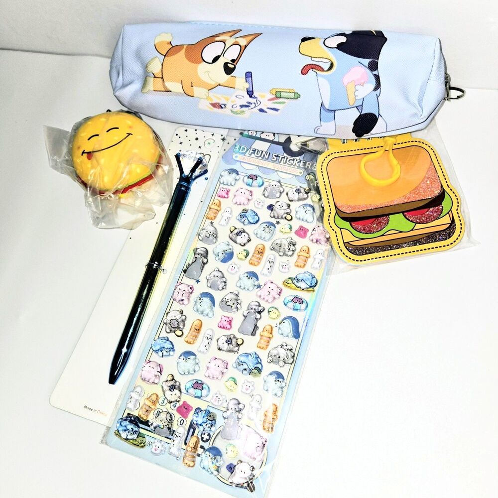 SCHOOL BUNDLE Bluey Themed Set #15 Stationary Lot NEW IN ORIGINAL PACKAGING